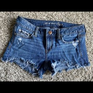 Denim cutoff shorts